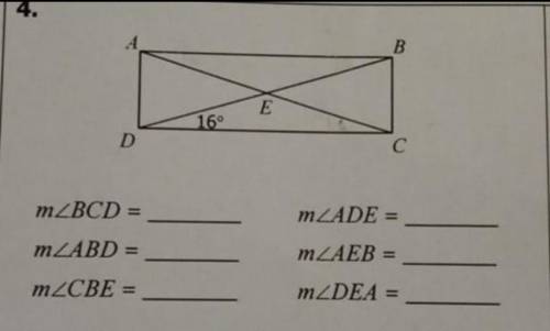 If each quadrilateral below is a rectangle, find the missing measures