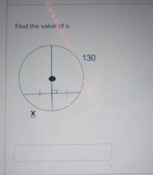 Find the value of x. 130 Х
