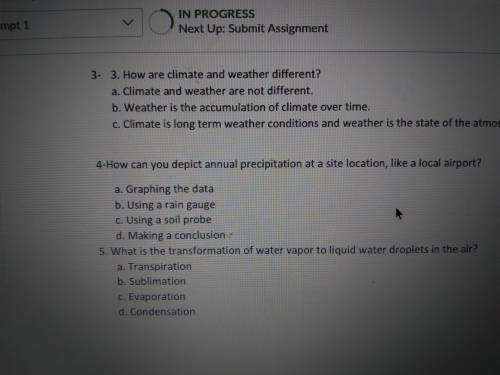 3.How are climate and weather different?

4.How can you depict annual precipitation at a site loca