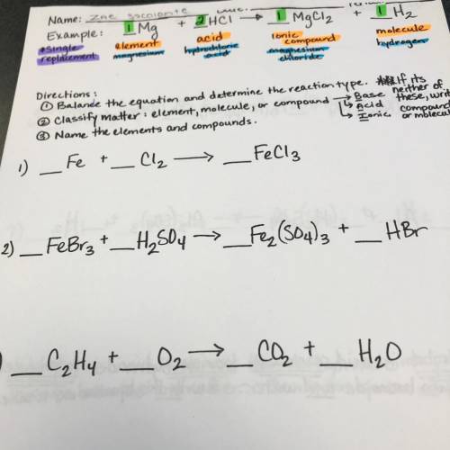 The equations ? It’s for a chemistry class, and he said we need to explain and write down the math