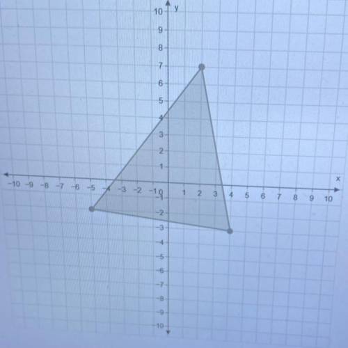 Graph the image of the given triangle after the transformation that has the rule (x, y) - (x, -y)