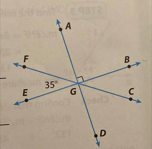 5. Name a pair of supplementary angles.

6.Name a pair of vertical angles
7.Name a pair of adjacen