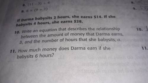 How much does darma earn if she babysits 6 hours