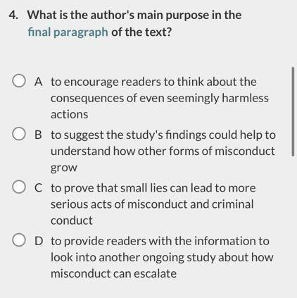 What is the author's main purpose in the final paragraph of the text?

1A to encourage readers to