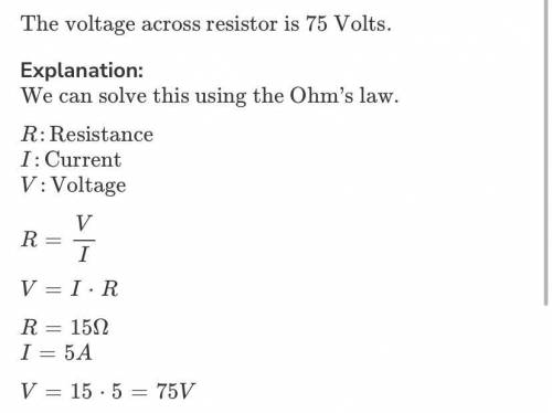 What voltage is measured across the 15 ohm resistor