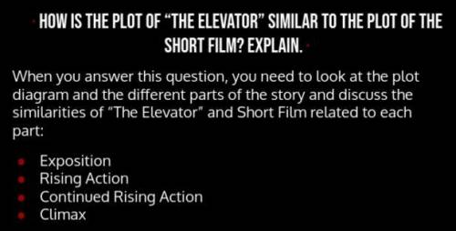 Plz help! questions are below! :D

STORY: The Elevator by William Sleator
SHORT FILM NAME: The Ele