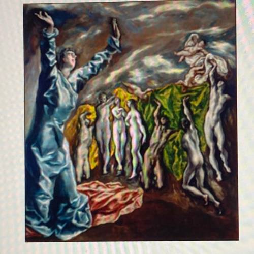 Look at this painting by El Greco. What is this work's main feature?

A. Classical figures
B. A fo