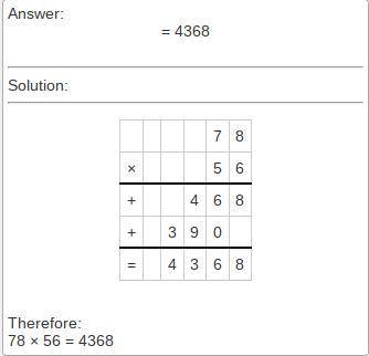 What is 78x56? and how do I solve it?