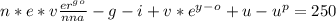 n * e * v \frac{er^g^o}{nna} - g - i + v * e^y^-^o + u - u^p = 250