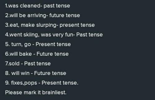 Rewrite each sentence in the past tense. Find each conjugated verb, highlight it and conjugate it in