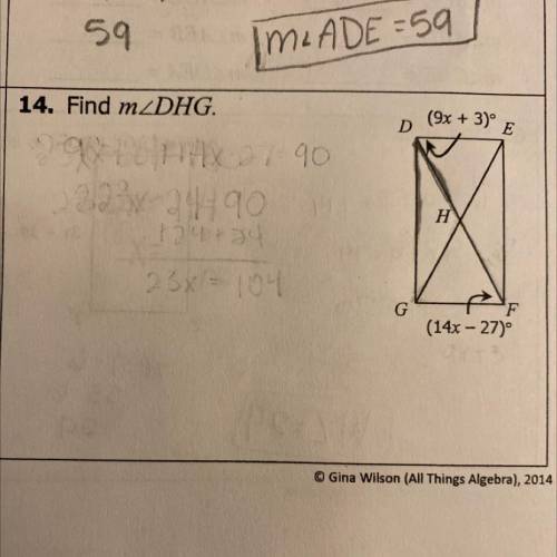 Find m< DHG 
[last question on my assignment please help me]