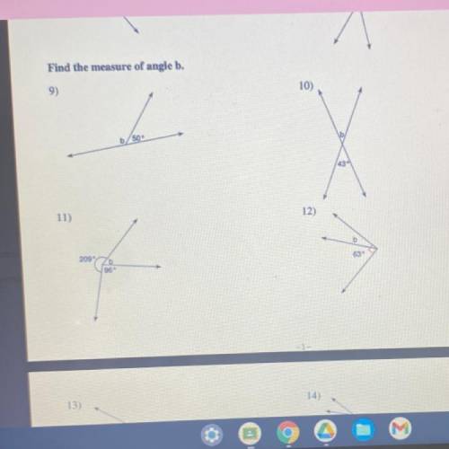 Find measure of angle b