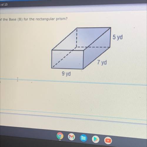 What is the Area of the Base (B) for the rectangular prism?