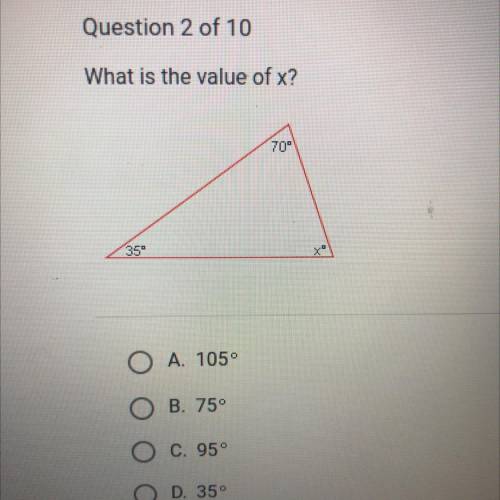 What is the value of x?
70°
35°
30