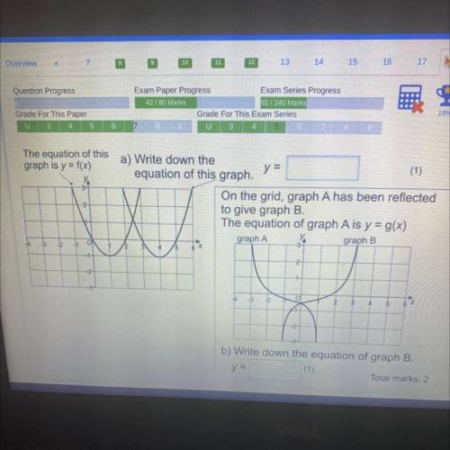 PLZ GELP ME

The equation of this
graph is y = f(x)
y =
a) Write down the
(1)
equation of this gra