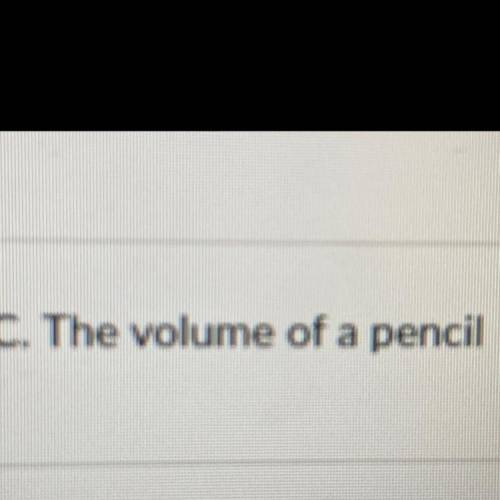What is the volume of a pencil