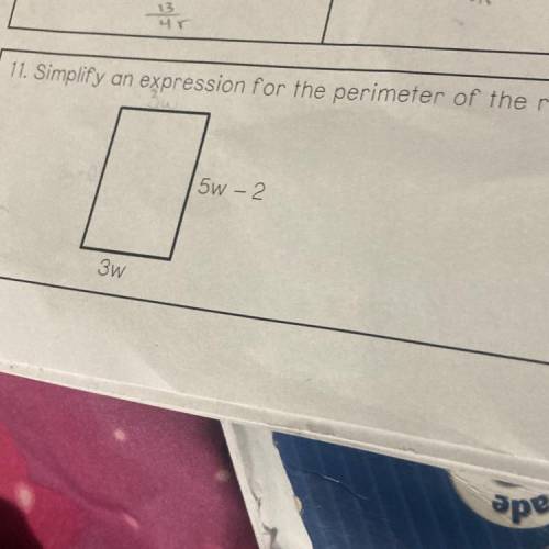 Simplify an expression for the perimeter of the rectangle