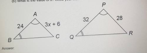 Use the following image to answer the questions. 1) How are the triangles similar? Justify your ans