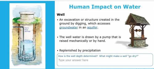 How is the well depth determined? what might make a well ¨go dry¨?