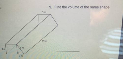 Plz answer ASAP. Find the volume of the same shape