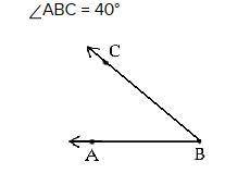 Choose the best representation of the angle. Click on the image until the correct one appears.

AB