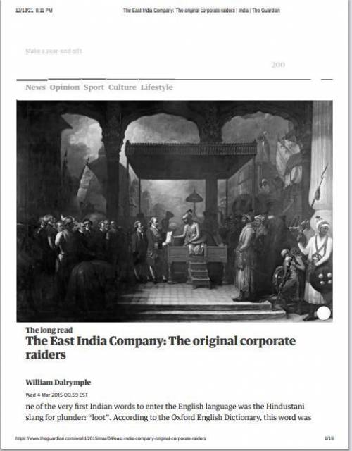 1. What was the relationship between the East India Company (EIC) and the British government? How w
