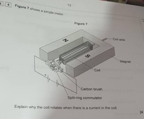 Why does the coil rotate when they is current in the coil.