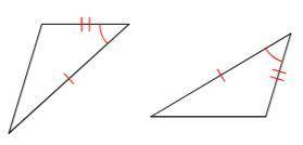 Using the figure below, are the triangles congruent, and if so by what theorem?

a. No, they are n
