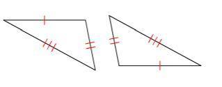 Using the figure below, tell if the triangles are congruent, and if so by what theorem?

a. Yes, t