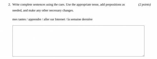 French work, please help!