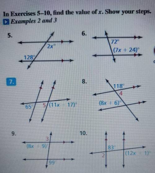 HELP IS NEEDEDDD

parallel lines and transversals!#5-10!please help greatly confused