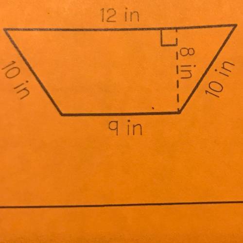 What is the area of the trapezoid? I NEED THIS QUICK PLZ