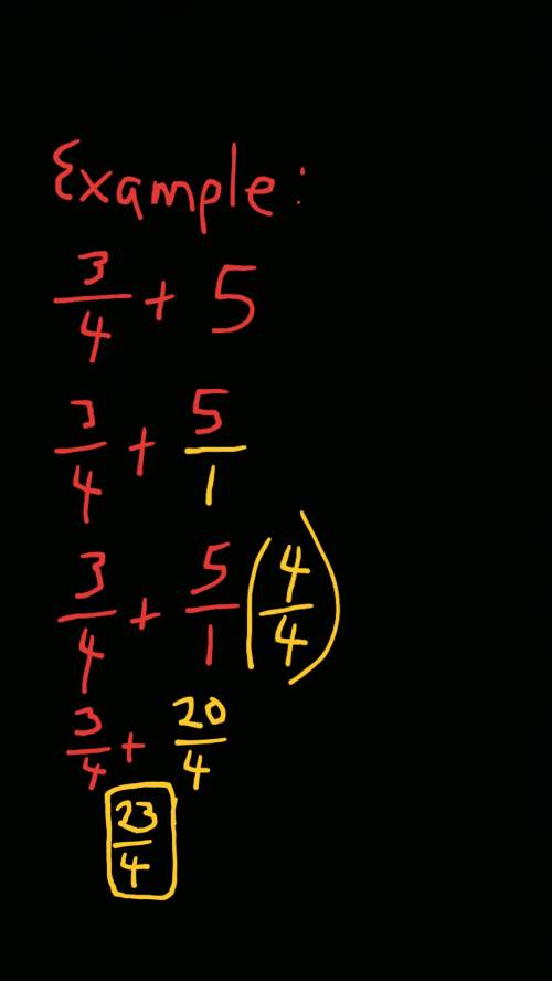How to subtract fraction and wholes step by step inorder to get marked as brainliest