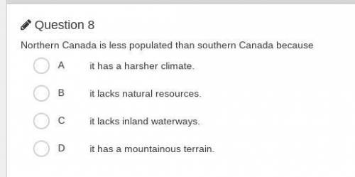 Northern Canada is less populated than southern Canada because