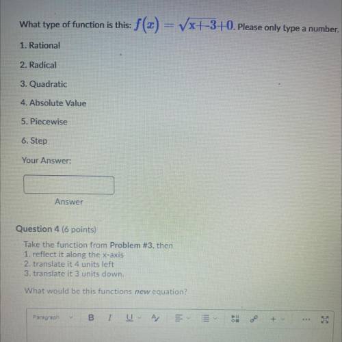 Algebra. Function Types. Please help!