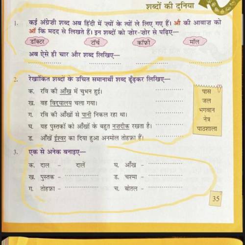 Does anyone know Hindi if yes I need help with this three answer’s that I circled