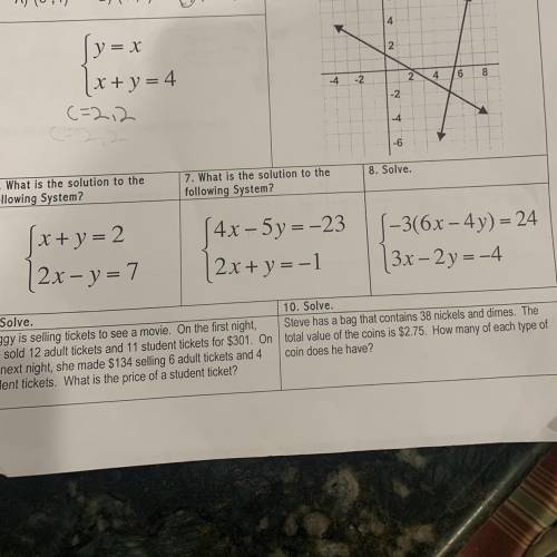 Can someone help me with 6,7,8 please and if you can , can you explain it?