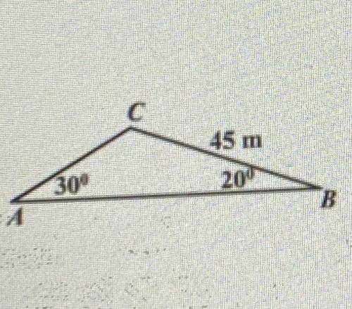 Use the Law of Sines to find the length of AC