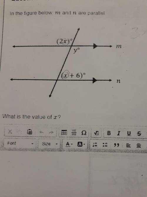 In the figure below m and n are parallel What is the value of r?