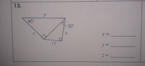 Special Right Triangle How do I answer this?