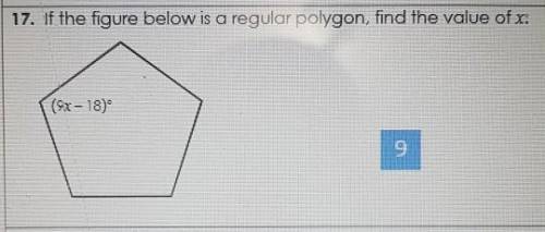 If the figure below is a polygon find the value of x