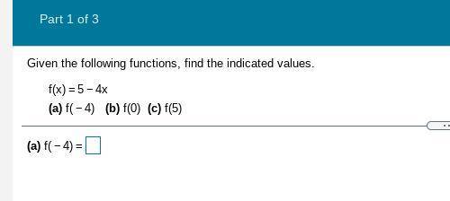 Given the following functions, find the indicated values.