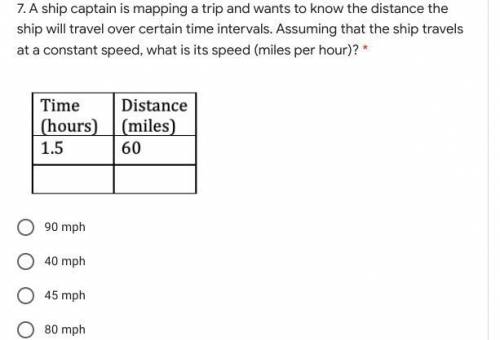 A ship captain is mapping a trip and wants to know the distance the ship will travel over certain t