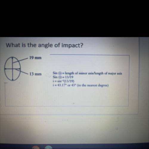 What is angle of impact