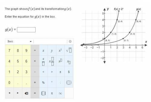Box question
The graph shows f(x) and its transformation g(x)
Solve the equation for g(x)