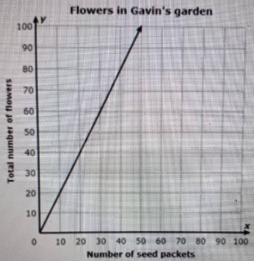 The constant of proportionality means that Gavin can have _________ flowers per _________.