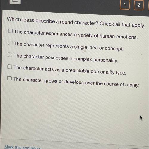 Which ideas describe a round character? Check all that apply.