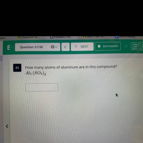 How many atoms le aluminum are in this compound