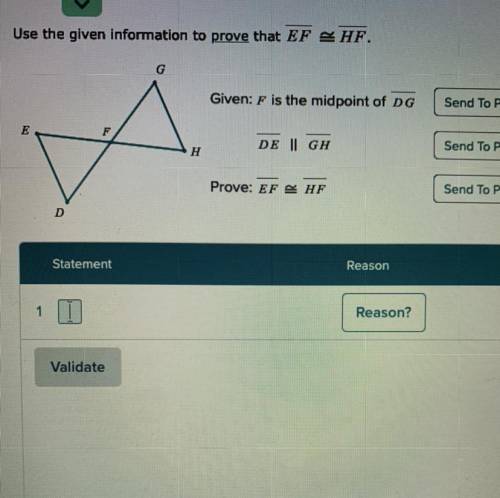 Please help! How can I prove that EF and HF are congruent?