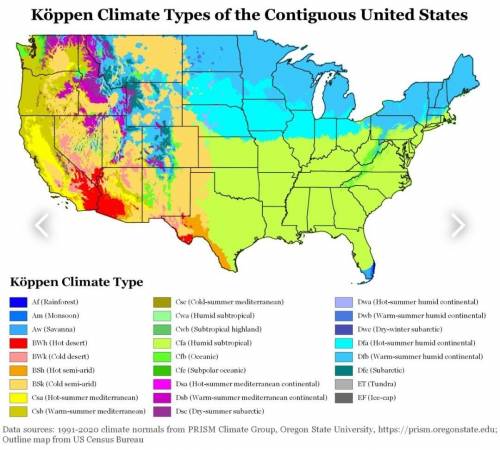 How many climate regions are in the Eastern US?
1
2
3
7